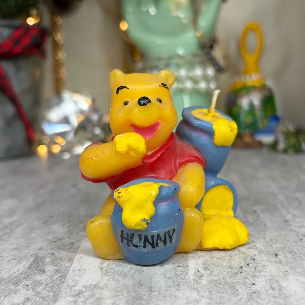 Vintage Winnie Pooh Candle Hunny Figural Cake Decorative Topper Disney Unused